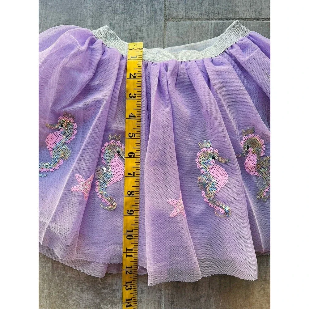Los Angeles Boutique Tutu Tulle Star Seahorse Sequin Skirt Party Mermaid NEW 4T